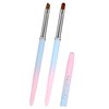Sliverdew Nail Art Clean Up Brush, 2Pcs Round&Angled Nail Polish Clean Up Brush for Cleaning Fingernails, Professional Nail Painting Brushes for Nail Art Design