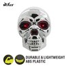 Bully CR-018 Chrome ABS Plastic Universal Fit Truck Skull LED Brake Light Hitch Cover Fits 1.25" and 2" Hitch Receivers for Trucks from Chevy (Chevrolet), Ford, Toyota, GMC, Dodge RAM, Jeep