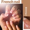 Teenitor Short Press on Nails,288Pcs Matte Acrylic Short Square Fake Nails Full Cover, Glitter Press On False Nails