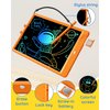 TEKFUN Toys for Girls Boys 10In LCD Writing Tablet, Magic Doodle Board with Anti-Lost Stylus, Mess Free Coloring for Toddlers Drawing Pad, Toddler Travel Car Plane Trip Toys Gifts (Orange)