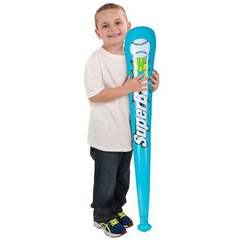 Inflatable Baseball Bats in Bulk - (Pack of 12) - Giant 42 Inch Baseball Party Favors for Kids, Sports Theme Toy Party Supplies and Birthday Party Decorations by Bedwina