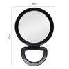 Diane Hand Mirror – 1X 3X Magnifying Hand Held Mirror, Double Sided Vanity Makeup Mirror with Folding Stand Hand Mirror for Women, Men, Salon, Barber, Shaving, and Travel, Medium 6" x 10" In Black