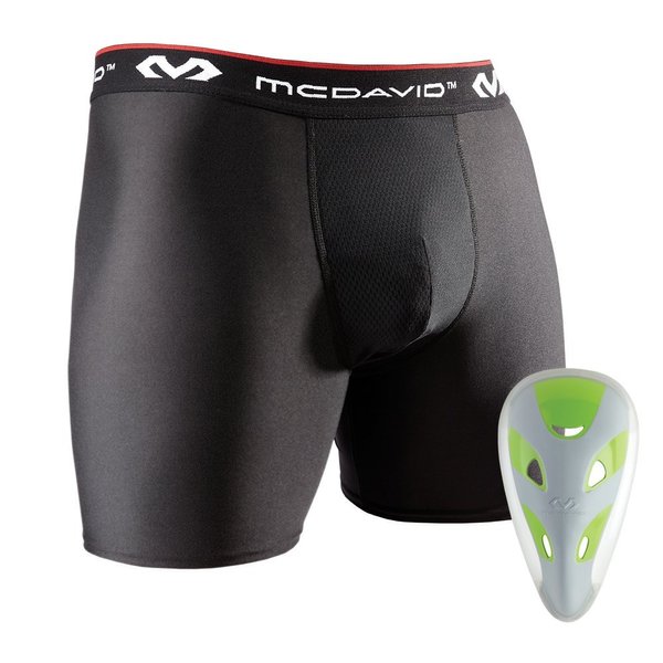 McDavid Sports Youth and Adult Support & Compression Performance Boxer Shorts with Protective Flex Cup Football, Baseball, Martial Arts