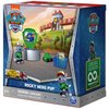 Paw Patrol, Big Truck Pups Rocky Action Figure with Clip-on Rescue Drone, Command Center Pod and Animal Friend Kids Toys Ages 3 and up