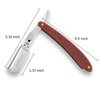 Zertone Straight Razors for Men Natural Wood Scale with 20 Double Edge Blades - Professional and Close Shaving Straight Edge Razor- Manual Shaver, Barber Razor Blade (Aluminum)
