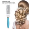 Round Hair Brush Moroccan Oil Hair Brush Aluminum Tube Roller Comb Round Hairdressing Comb Hair Styling Comb Hairstyle Tool 32#