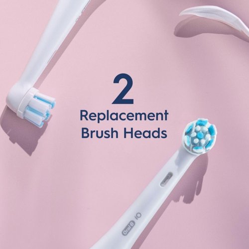 Oral-B iO Gentle Care Replacement Brush Heads, Electric toothbrush Brush Heads, White, 2 Count