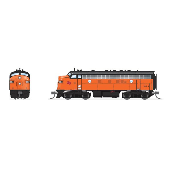 Broadway Limited 9082 EMD F7A, MILW 113A, Orange & Black, No-Sound/DCC-Ready, N