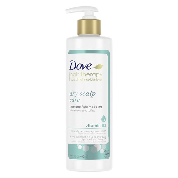 Dove Hair Therapy Shampoo for Dry Scalp Dry Scalp Therapy Hair Shampoo with Vitamin B3 13.5 fl oz