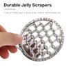 2pcs Stainless Steel Bean Jelly Scraper Tool Easy to Clean Jelly Scraping Kitchen Utensil Lightweight and Portable Household Hanging