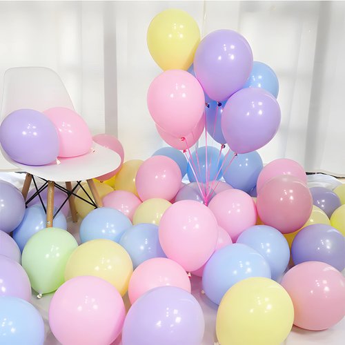 Pastel Balloons 12 Inch 100PCS Rainbow Balloon Macaroon Candy Color Balloons For Wedding Birthday Baby Shower Party Decor Supplies Arch Balloon Tower Balloon Garland