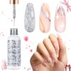 beetles Reflective Glitter Gel Liner Nail Art, 1pcs 7ml Silver Glitter Liner Gel Polish for Gel Art Paint Sparkly Shiny Liner Nail Design Polish for Nail Art Design Color Gel Nail Gel Nail Art Brush