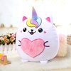 Leyndo 14 Inch Caticorn Plush Throw Pillow Cute Unicorn Cat Stuffed Animals Soft Plush Stuffed Caticorn Pillow for Birthday Party Favor Sofa Bedroom Car Kids Room Decor