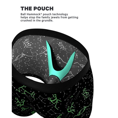 Shinesty Hammock Support Mens Underwear with Pouch | Boxer Briefs for Men Flyless | US Medium Constellation