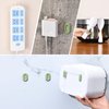 XYOFUN Magnetic Remote Control Holder Wall Mount - 4 Pcs No Drill Self-Adhesive Organizer for Air Conditioner & TV Remotes, Storage Caddy for Televisions Backside - White