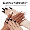 Gellen White and Black Gel Nail Polish Set, 2PC 18ml Black and White Gel Polish Kit, Black White Gel Nail Polish Soak Off UV Gel for Nail Manicure Salon Home