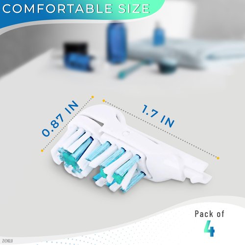 Electric Toothbrush Replacement Brush Heads - 4Pcs Travel Toothbrush Medium Adult Electric Toothbrush Head Replacements - Toothbrush Soft Bristles Spin Brush Heads Replacement Toothbrush Heads