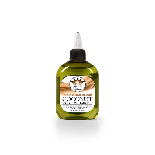 Ethereal Nature 99% Natural Hair Oil Blend Coconut 7.10 fl oz, clear