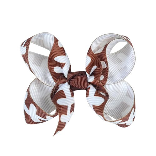 Football Hair Bow Clip Baby Girls Football Hair Barrettes Pin Football Bowknot Hairpin BBG63 (D0)