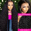 BVLBVL 28Inch Curly Human Hair Wig 200 Density 13x6 HD Lace Frontal Curly Wig Human Hair 12A Lace Front Wigs Human Hair Pre Plucked Wet and Wavy (28 Inch)