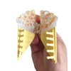 Novelty Ice Cream Hair Clip,Acetate Hair Claw,Big Hair Clips for Women,Yellow
