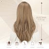 SOFEIYAN Long Blonde Wigs for Women Layered Synthetic Hair Wig With Bangs Natural Wave Wig Synthetic Heat Resistant Full Wigs for Halloween Daily Party, Cool Blonde
