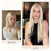 LADY MIRANDA Blonde Tape in Hair Extensions Human Hair 100% Remy Hair Platinum Blonde 20 Inch 20 Pcs 50g/pack Tape in Hair Extensions Real Human Hair Long Lasting Tape in Extensions