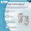 MARINE CITY Stainless Steel Short Sided Strap Hinges Polished Size 2.2 Inches ×1.5 Inches for Hatches Cabinet Doors (Pack of 2)