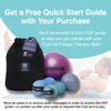 YOGA TUNE UP® Therapy Balls in Tote by Tune Up Fitness - Massage Balls for Trigger Point, Pressure Point & Myofascial Release - Use as Single or Peanut Ball for Pain Relief & Relaxation (Aqua Blue)
