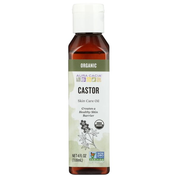 Aura Cacia Organic Skin Care Oil, Castor, 4 Fluid Ounce