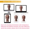 NEWSHAIR Bald Female Mannequin Head with Eyelash Training Head Wig Head Professional Cosmetology for Wig Making and Display Hat Helmet Glasses or Masks Display Head Model with Free T-Pins (Dark Brown)