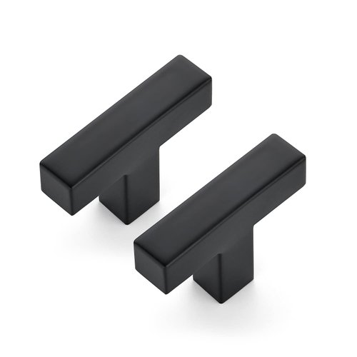Ravinte 18 Pack 2 inch Length Square Cabinet Pulls Matte Black Stainless Steel Kitchen Drawer Pulls Cupboard Handles Cabinet Handles