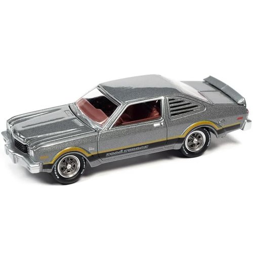 1976 Plymouth Volare Road Runner Silver Cloud Metallic with Stripes OK Used Cars Series Limited Edition to 18056 Pieces Worldwide 1/64 Diecast Model Car by Johnny Lightning JLMC028-JLSP197B