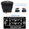 WATERWICH 7 pin Momentary Winch in Out Rocker Toggle Switch Waterproof DC 20A 12V/10A 24V Black Shell/ON-Off-ON DPDT Illuminated Rocker Switch for Auto Truck Boat Marine (Winch in Out Switch)
