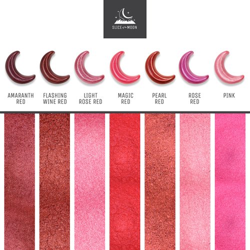 Slice of the Moon | Rose Red Natural Mineral Mica Powder, 0.88oz (25g) | for Personal or Professional Use - Cosmetics, Epoxy Resin Projects, Nail Polish, Soaps, Bath Bombs, and Art Projects