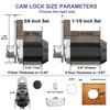 Jayseon 6 Pack RV Storage Locks, 5/8" Cabinet Locks with Keys, RV Cam Lock Keyed Alike RV Locks for Storage Door, Zinc Alloy