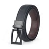 AWAYTR Reversible Kids Belts for Boys - Black and Brown Leather Belt for School Uniform Casual Jeans (80cm,Black)