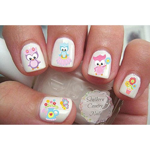 Owls Set 3 Nail Art Decals