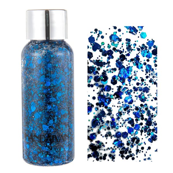 Body Glitter Gel, Eye Face Glitter Makeup Sequins Liquid Nail Glitter Eyeshadow, Cosmetic Laser Powder for Party Festival Accessories Glitter Gel for Lip Hair Makeup (5#)