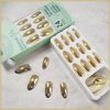 24Pcs Gold Chrome Metal Press on Nails Glossy Shine False Nails Gel Glue on Nails Sparkly Mirror Medium Almond Manicure Art Acrylic Fake Nails Stick on Nails with Chrome Design for Coquette Women