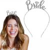 Bride Heaband Tiara - Silver Sparkle Diamond Bride Headband Crown - Bachelorette Party Supplies HdBd(Dmd Bride) SLV