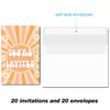 Soiceu Pool Party Birthday Invitations with Envelopes Set of 20, Groovy Daisy Pool Party Invites Fill in Blank