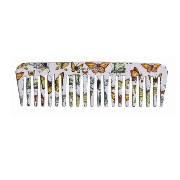 Rock & Ruddle Wide Tooth Comb. Perfect for Detangling Wet Hair and Applying Hair Color (Butterflies)