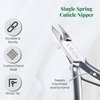 Sleek Chrome Plated Cuticle Nipper - D-18, Precision Nail Tech Nipper with Hard Steel Jaw and Single Spring - Choose D-18 for Effortless and Professional Nail Care