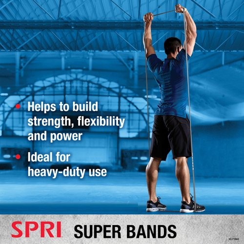 SPRI Superbands - Resistance Band for Assisted Pull-ups, Core Fitness, and Strength Training Resistance Exercises - Versatile Tool for Flexibility, Stamina, and Balance - 1.75", Blue