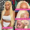 18Inch 613 Blonde Lace Front Wig Human Hair 13x4 Lace Frontal Straight Wigs Human Hair Pre Plucked with Baby Hair 150% Density Transparent Lace Frontal Straight Wigs for Woman with Natural Line