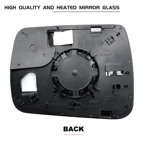 Passenger Right Side Heated Blind Spot Mirror Replacement for 2019 2020 2021 Dodge Ram 1500 Mirror Glass - Side View Heated Convex Mirror Glass with Rear Holder 68402036AA