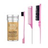 4 Packs Set Hair Wax Stick Slick Back Hair Edge Brush Pink Comb Wax Stick for Hair Flyaways, Styling Products Essentials Stuff for Women, Kids and Clean Girl