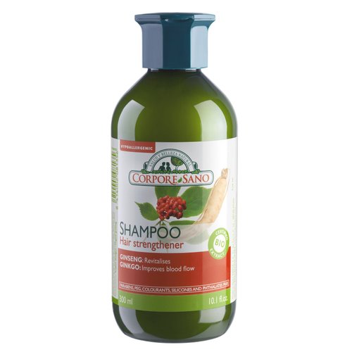 CORPORE SANO Gingseng,Ginkgo and Eleuterococus SHAMPOO-CERTIFIED ORGANIC-HYPOALLERGENIC-300 milim/10.1 FL OZ