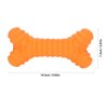 Dog Chew Bones Toy,Latex Squeaky Dog Toy,Pet Puppy Cat Squeaky Chewing Play Toys Bone Shaped Toys for Puppy (Orange)